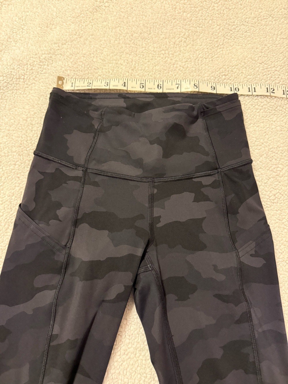 Lululemon Fast and Free Tight Leggings Non-Reflective Camo Deep Coal Black - Picture 9 of 14